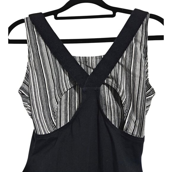 Vintage 80s Marika Dark Balletcore Black White Retro Bodysuit Leotard Size L - Picture 7 of 7